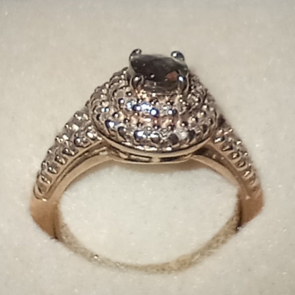 10Kt Yellow or White Gold Mystic Topaz & Diamond Ring - Picture 4 of 11